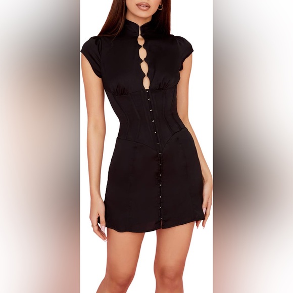 House of CB Dresses & Skirts - Black Satin Dress / House of CB / New with Tag 🏷️ & Original Box / MEDIUM